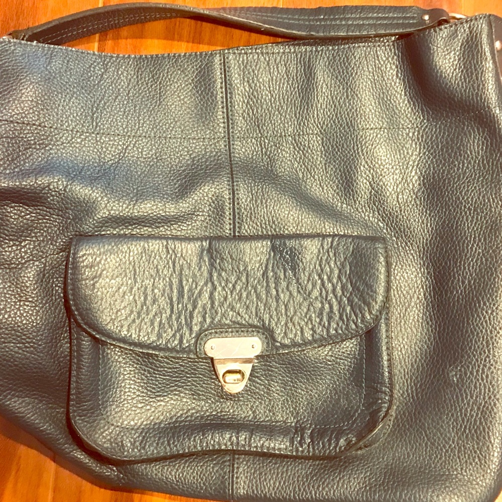 Leather classic hobo bag